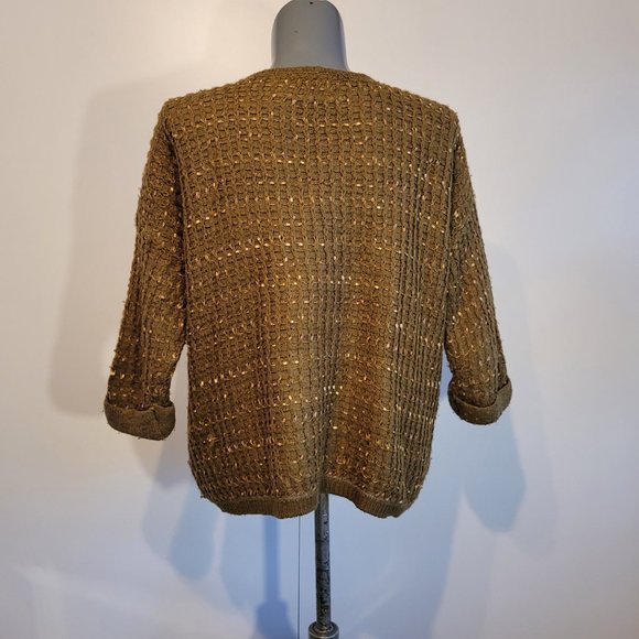 Pink Martini Crew Neck 3/4 Sleeve Sweater Size M - Picture 4 of 12